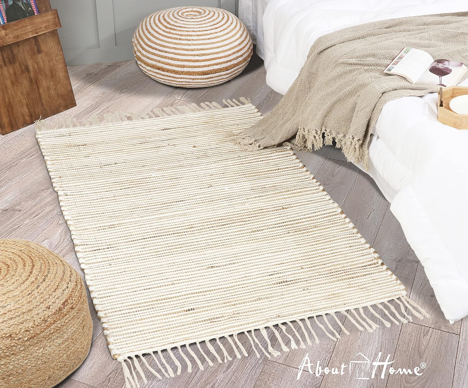 Jute and cotton Rug