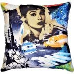 About Home Printed Faux Silk Cushion Covers/Shells with padded foam (18"x18")