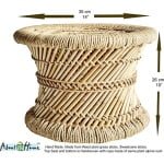 Bamboo Footstool: Handcrafted Rattan Pouffe for Stylish Living Rooms - Image 2