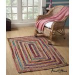 About Home Jute Cotton Chindi RAG RUG hand made braided rectangular in many sizes - Image 2