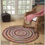 About Home Jute Cotton Chindi RAG RUG hand made braided round in many sizes