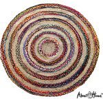 About Home Jute Cotton Chindi RAG RUG hand made braided round in many sizes - Image 2