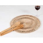 Hand Made Jute Place mat , 38cm 15"round (Natural Jute)
