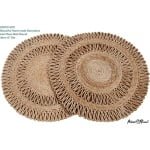 Hand Made Jute Place mat , 38cm 15"round (Natural Jute) - Image 3