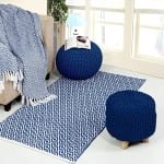 Hand woven cotton Diamond Rug with multi size & Colors