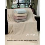 Honeycomb waffle cotton throw ( two tone)
