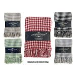 Houndstooth pattern Cotton throw