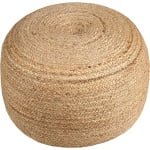 Jute Pouffe Ottoman: Versatile Seat/Footstool for Living Room or Bedroom - 50x50x35 cm