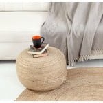 Jute Pouffe Ottoman: Versatile Seat/Footstool for Living Room or Bedroom - 50x50x35 cm - Image 4