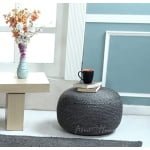 Natural Hand Braided 100% Jute Pouf / Ottoman / Footstool - Suitable for Living Room, Bedroom, Patio, Kids Room (Seat for kids) - Size 50 L x30 W x30 H cm (CHARCOAL) - Image 2