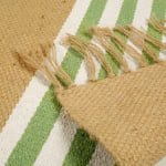 About home Natural, Sustainable Jute woven rug with cotton stripes - Image 2