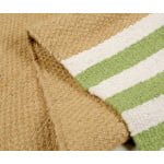 About home Natural, Sustainable Jute woven rug with cotton stripes - Image 3