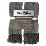 Cotton Herringbone throw 50x60 Gray