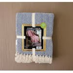 Herringbone Cotton Combo Throw,  (62"x75" 157x190cm) 100% Cotton - Image 5