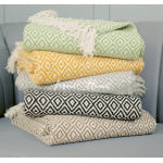 Diamond throws in 4 colours