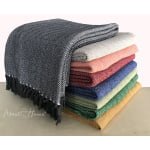 Cotton Herringbone Throw: Perfect for Sofa, Settee, or Bed - Image 2
