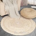JUTE Cotton Boho CHAKRA AREA RUG ROUND