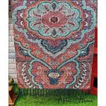 handwoven cotton rug, Boho Rug, Printed Decorative living room, bedroom rug. (PERU) - Image 3