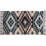 handwoven cotton rug, Boho Rug, Printed Decorative living room, bedroom rug. (AZTEC) - Image 7