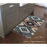 handwoven cotton rug, Boho Rug, Printed Decorative living room, bedroom rug. (AZTEC) - Image 4