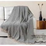 Herringbone Cotton Combo Throw,  (62"x75" 157x190cm) 100% Cotton - Image 2