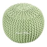 About Home Luxury Knitted Footstool ,Chunky Bean Bag Pouffe (18"x18"x14") - Image 4