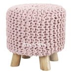 About Home Hand Knotted wooden stools (35cm x 35cm x 35 cm)/ (14"x14"x14") - Image 8