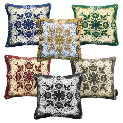 About Home Jacquard Paisley Design Cushions (45 x 45 cm)/ (18"x18") Pillow case for living room bedroom and Sofa