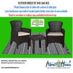 About home Summer Scape Deluxe Outdoor Rattan Furniture Set: Stylish and Durable Patio Essentials for Relaxation and Entertaining ( 2 Seater set) - Image 14