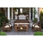 About Home Rattan Garden Sofa patio Furniture sets (5 Seater and 4 Seater) with Center Coffee Table - Patio/Outdoor Set combines comfort and functionality seamlessly