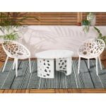 About Home Versatile Chair & Glass Top Table Set: Ideal for Both Indoor and Outdoor Use, Elevating Your Home with Stylish and Decorative Furniture