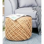Jute Pouffe Footstool