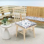 Chairpad with Flower Design - Waterproof, UV-Resistant, Perfect for Patio, Dining, or Living Room 40 x 40 Cm - Image 4